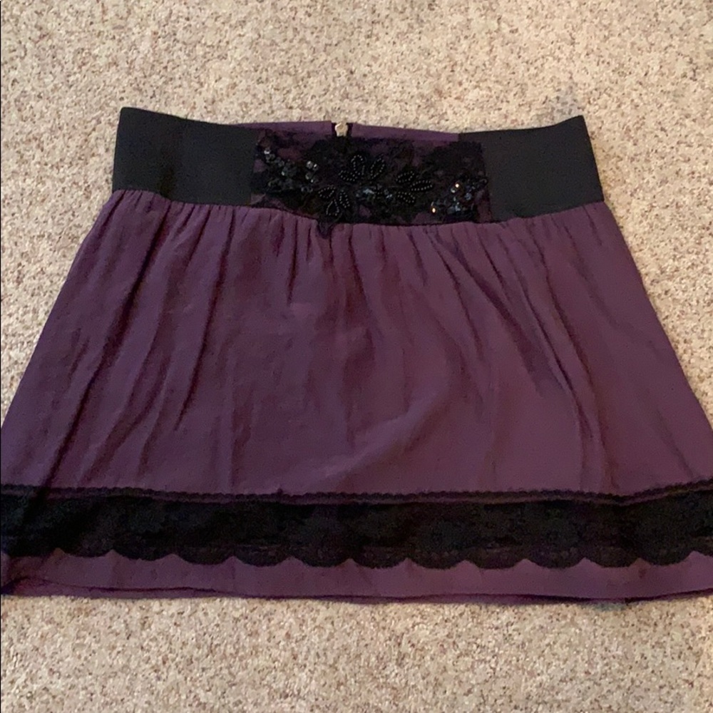 Stoosh Purple and Black Skirt Size M